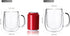 15.2oz,Clear Beverages,set 4 CNGLASS Large Double Wall Glass Coffee Mug Insulated Glass Espresso Cup with Big