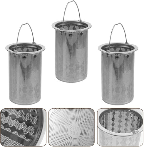 Luxshiny 3pcs Tea Strainers for Loose Tea, Stainless Steel Mesh Strainer, 9cm Tea Infuser Insert for Teapot Mug Cup