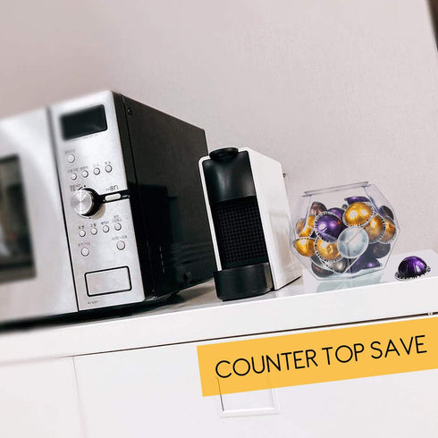 RUSFOL Large-Capacity 12-Sided Polygon Coffee Pods Holder for Nespresso Vertuoline Capsule