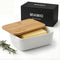 MIAMIO - Ceramic Butter Dish with Lid for Countertop, Holds 2 Sticks