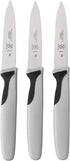 Mercer Culinary M19903 Millennia Black Handle, 3-Inch Slim Serrated Paring Knives (3-Pack), Paring Knife