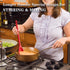 Long Handle Silicone Mixing Spoon, 12" Nonstick Heat-Resistant Rubber Stirring Spoon for Cooking and Baking