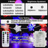 2 100 4th 34Ft 8 PASUTO Pcs LED of July Decorations American Flag & Star Fairy Lights Battery Operated, Mini Red White