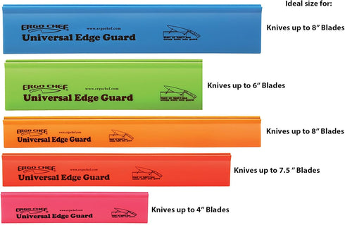 Ergo Chef 5pc Universal Knife Edge Guard Set, Multicolored for Chef, Santoku, Bread, Utility, Paring Knives