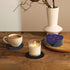 4 Inch Set 6 Set Round Silicone Coasters of (Black, Blue, Purple), Non-Slip Drink Coaster for Coffee Tables & Desks