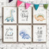 SUUURA-OO Set 6 (8'X10') Dream Big Cute Baby Dinosaur Watercolor Art Print - of Dinosaur Inspirational Decor - Living