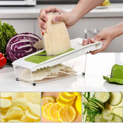 Mandoline Slicer Vegetable Potato Slicer - HaetFire Grater Cutter with 5 Interchangeable Sharp Blades