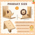 2 Harloon Pcs Animal Bookends for Kids Wooden Decor Safari Bookends Decor for Girl Children Bedroom Home(Lion Elephant)