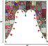 Eyes of India 42" Green Patchwork Window Door Toran Valance Tapestry - Handmade Boho Chic Indian Bohemian Accent