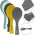 Non Stick Rice Scooper - Silicone Standing Rice Spoon Paddle - Heat Resistant Rice Cooker Spoon (1 Pack, Black)