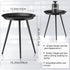 SYQ Small Black Side Table,Modern Round Metal end Table,Simple Circle Accent Table for Outdoor Living Room Bedroom