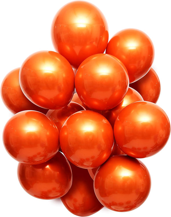 Metallic Orange Balloons, 50pcs 12 Inch Double Layer Burnt Balloons for Wedding & Birthday Decoration
