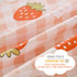 Set 4 Yibeizi Pink Strawberry Sheet for Girls, Cute Full Size Kids Checkered Patterned Bedsheet Microfiber Deep Pocket