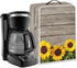 Sunflower Print Coffee Maker Cover, Blender Dust Cover, Juice Machine Protector for Kitchen Appliances with Top Handle
