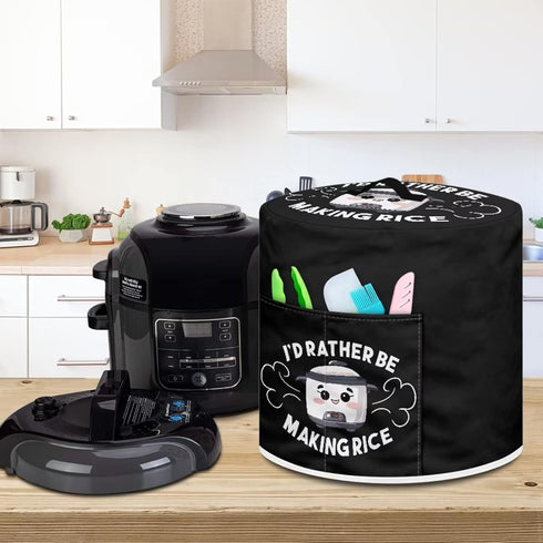 I'd Rather Be Making Rice Pressure Cooker Cover, Round Dust Cover with Funny Designs for Kitchen