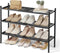 SONGMICS Bamboo Shoe Rack for Closet, Stackable Shoe Oragnizer with Modular Structure,