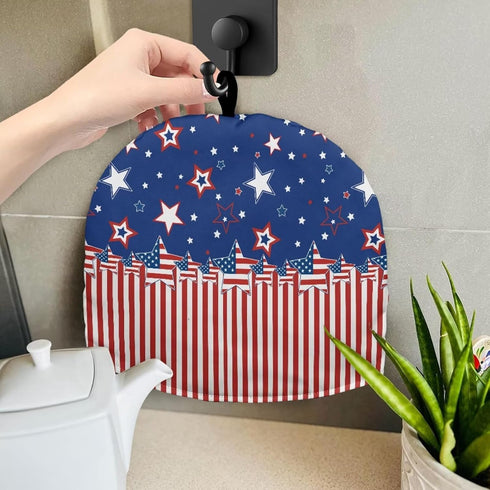 Patriotic American Flag Tea Pot Cozy, Insulated Teapot Cozies for Home Kitchen Tea Party Decorative for July 4th
