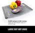 Large Cutting Board with Juice Grooves, 12.99" Thick Cutting Board for Vegetable and Meat, Non Slip Chopping Board for Kitchen with Easy Grip Handle, BPA Free, Dishwasher Safe (Grey) by Ginkick