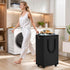 SpaceTrove 80L Laundry Basket with Wheels, Collapsible Laundry Baskets, Laundry Hamper with Handles Detachable Wheels