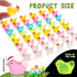 80 8 Pcs Luminous Mini Chicken, Resin Miniature Animal Figures in Colors - Glow in Dark, Perfect for DIY Projects