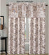 Blackout Curtain Valances for Kitchen Window/Living Room/Bathroom, 52" W x 18" L, Floral in Sage and Brown