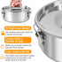 Flan Mold with Lid, Stainless Steel Baking Pan with Handle, 1.5QT Capacity for Cheesecake, Cupcake, Pudding