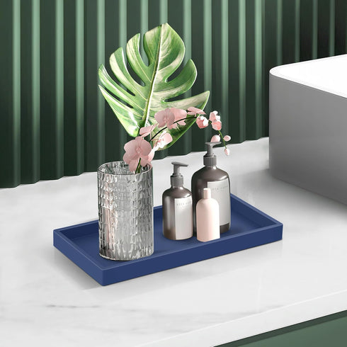EG-SIPRO Bathroom Counter Tray - High-Grade Thickened Silicone Vanity Tray for Soap Dispenser on Bathroom Countertop