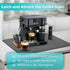 PoYang Coffee Mat, 16" X 24" Rubber Backed Coffee Bar Mat for Countertops, Absorbent Dish Drying Mat, Grey