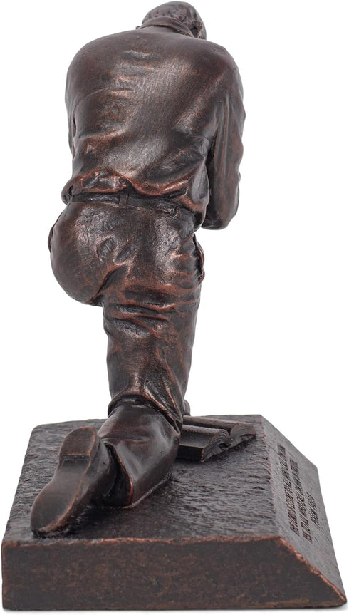 Lighthouse Christian Products Praying Man Seeking God Bronzelike Finish 4.5 x 2.75 Cast Stone Sculpture