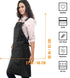 Under NY Sky Cross-Back Black Apron – Adjustable for Men, Women, Pro Barber, Tattoo, Hair Stylist, Barista, Server