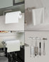 SUS304 Paper Towel Holder, Paper Towel Holder Under Cabinet Wall Mount or Self Adhesive Paper Towel Bar, Hanging Paper