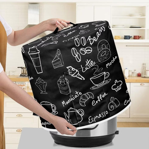 Dust Cover for Kitchen Instant Pot Accessories, 8 Quart Pressure Cooker Air Fryer Dust Protection with Storage Pockets
