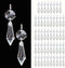 50PCS Premium Clear Crystal Teardrop Prism 2.4" -Crystal Glass Baroque Chandelier Pendant