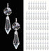 50PCS Premium Clear Crystal Teardrop Prism 2.4" -Crystal Glass Baroque Chandelier Pendant