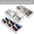 Smart Design 3 Section Plastic Spice Rack Drawer, Non-Slip Lining and Feet, BPA Free, Seasoning Jars, Makeup Storage,