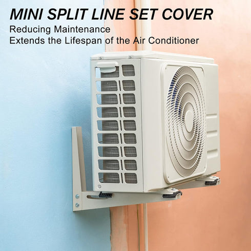 BEWAVE 9 Ft AC Line Cover Kit - 4" W Decorative PVC Tubing for Mini Split Air Conditioners and Heat Pumps