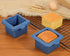 Webake Silicone Square Mold 3x3 Inch Mini Cake Pan, Pack of 4 for Individual Portion Baking Molds