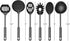 Chef Buddy 6-Piece Kitchen Utensils Set – Plastic Cooking Tools - Includes Essential Spatulas, Spoons, and Gadgets for Every Home Cook (Black) by Chef Buddy