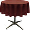 LA Linen Polyester Poplin Washable Round Tablecloth, Burgundy, 51-Inch, Stain and Wrinkle Resistant