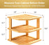 Countertop Umilife Plate Organizer for Cabinet, Bamboo Corner Shelf, Dish & Bread Organizer, Spice Rack, Kitchen