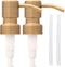 Stainless Steel Soap and Lotion Dispenser Pumps, 2 Pack Replacement for Your Bottles (Bronze)