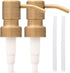 Stainless Steel Soap and Lotion Dispenser Pumps, 2 Pack Replacement for Your Bottles (Bronze)