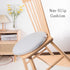 Seat Cushion Chair Pad, Round Non-Slip Comfortable Floor Cushions for Dining Chairs, Office, Bedroom, Living Room (Gray)