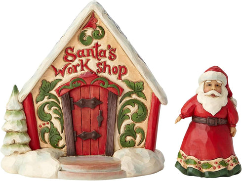Santa with Toy Shop Gift Set - Figurine