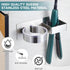 Hair Dryer Holder, Hair Tool Organizer, Stainless Steel Blow Dryer Holder Wall Mounted for Bathroom Bedroom