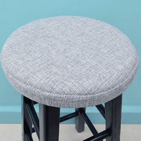 Levoberg 13inch/33cm 7 Round bar Stool Covers Linen Sponge bar Stool Cushions Round Chair seat slipcovers