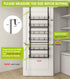 Over The Door Pantry Organizer, 6-Tier Adjustable Hanging Baskets, Metal Wall Mount Spice Rack for Home & Kitchen -