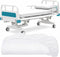 White Classic Fitted Hospital Bed Sheets, Cotton with 200 Thread Count, Size: 36" x 80" x 9"