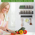 Magnetic Spice Rack for Refrigerator, 3 Pack Moveable Magnetic Shelf with 10-Hook Rack for Kitchen Organizers