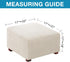 Flamingo P Stretch Ottoman Cover Square Ottoman Slipcovers Furniture Protector Folding Storage Stool Furniture
